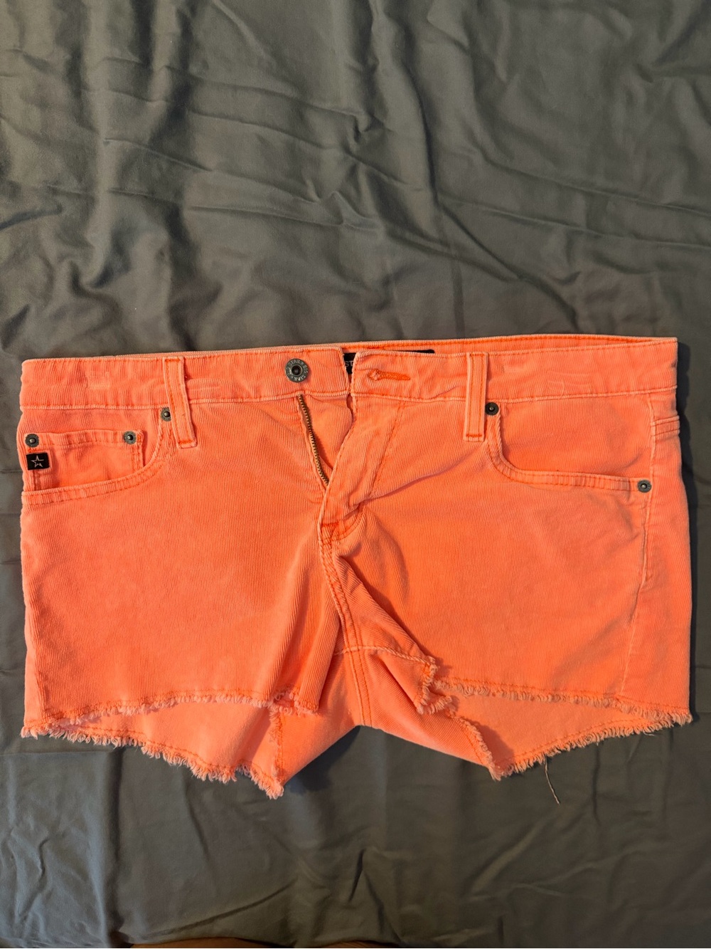 Big Star Coral Orange Cutoff Denim Shorts